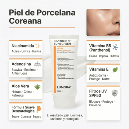 Lumora Bloqueador Glow Coreano SPF50