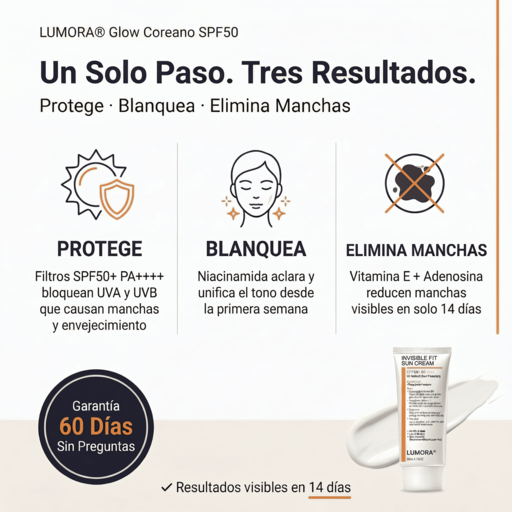 Lumora Bloqueador Glow Coreano SPF50