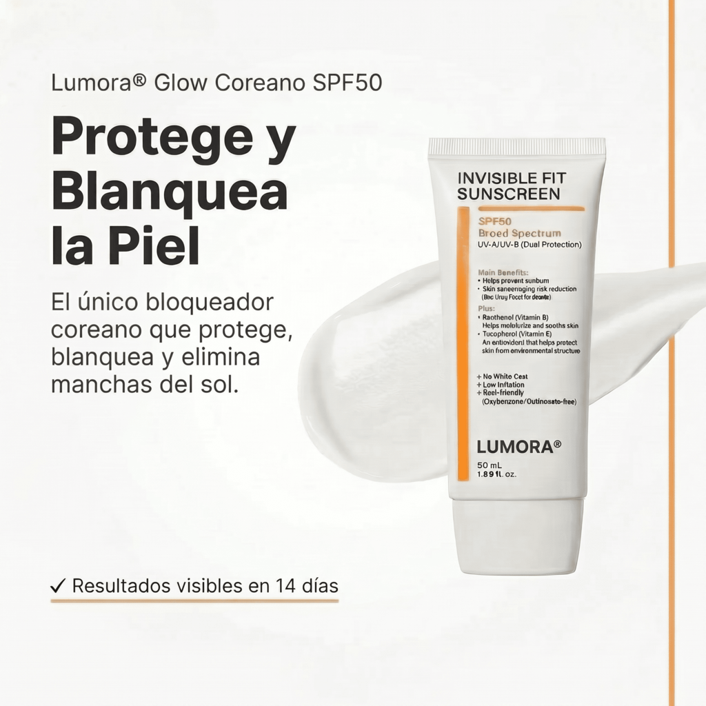Lumora Bloqueador Glow Coreano SPF50