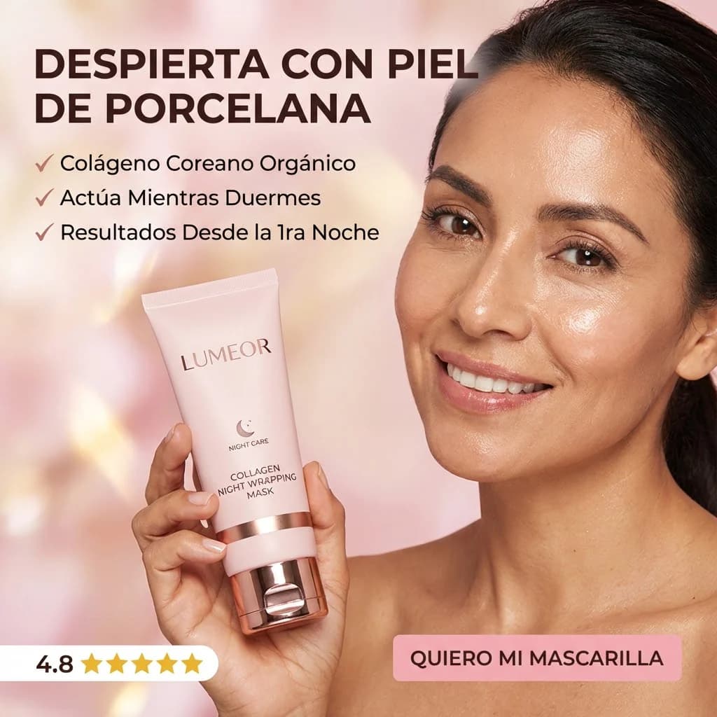 LUMEOR – Mascarilla de colágeno orgánico, el secreto de belleza coreano